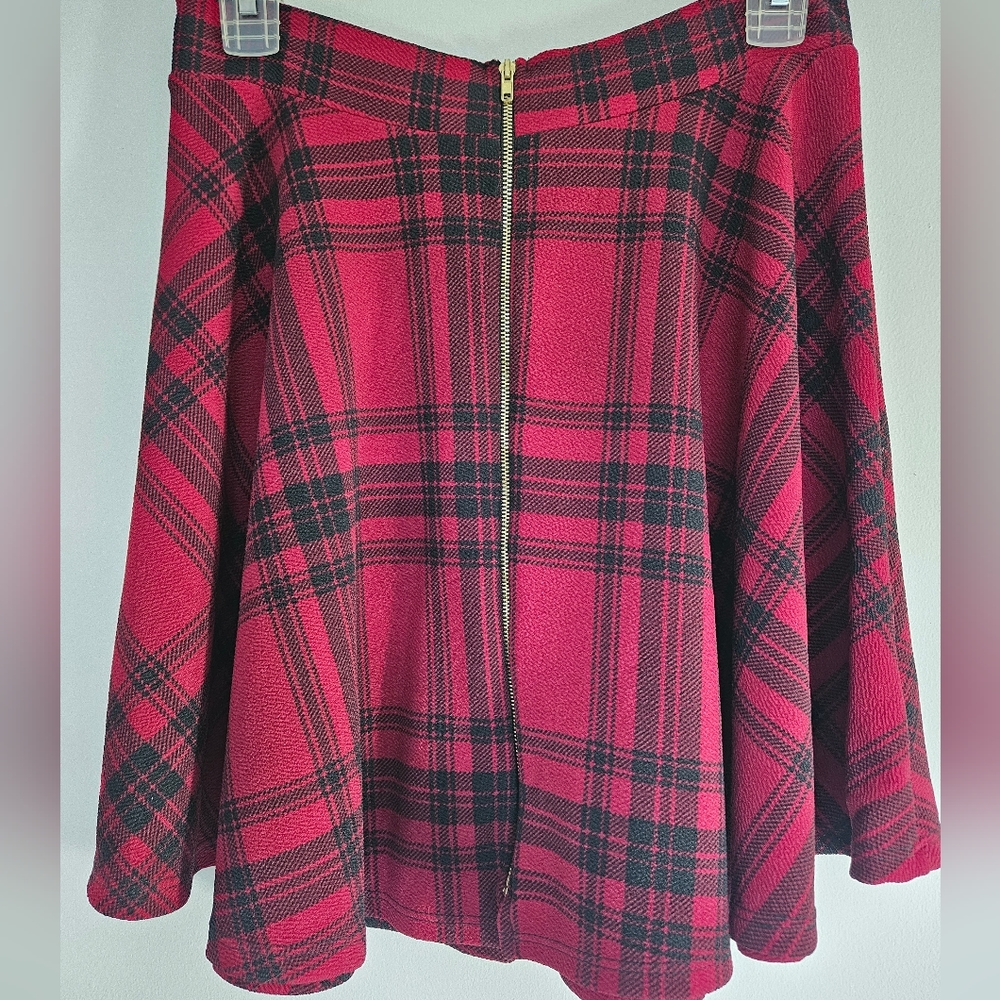 Charlotte Russe Full Zip Plaid Mini Skirt